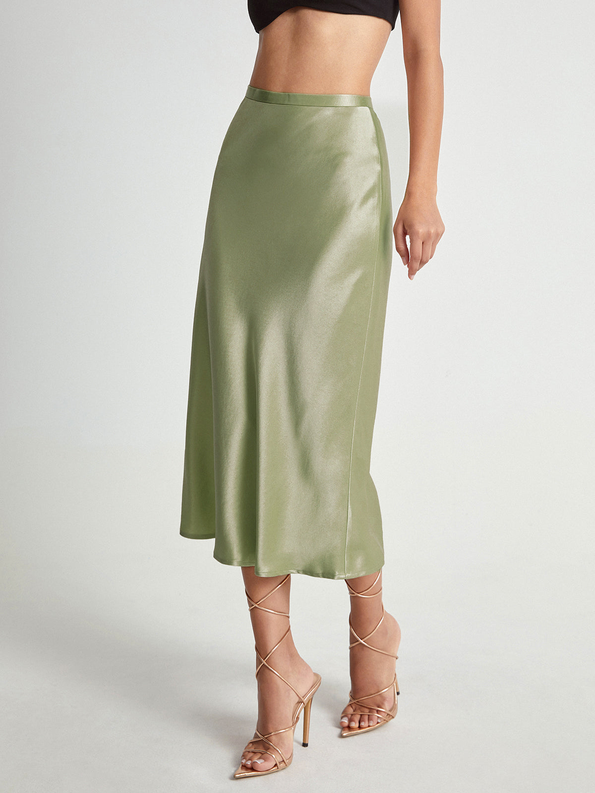 High Waist Elegant Midi Skirt for Women | Flattering Summer Essential 3