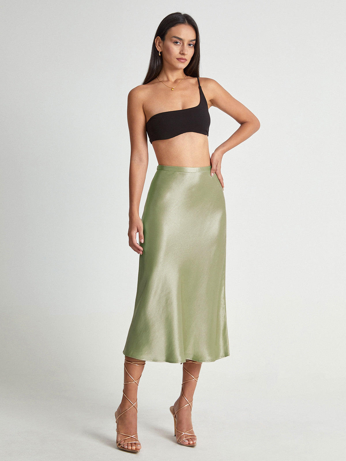 High Waist Elegant Midi Skirt for Women | Flattering Summer Essential 4