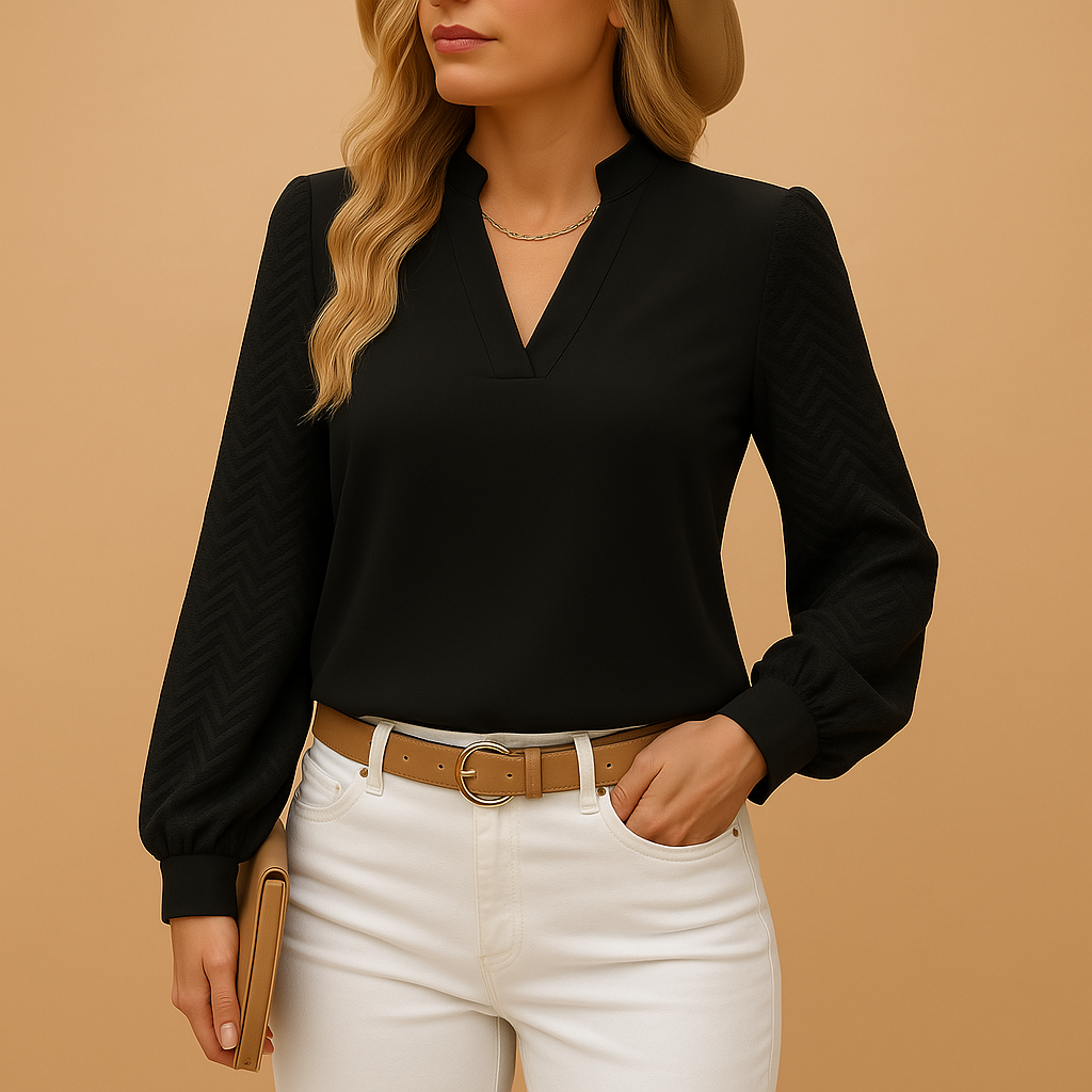 Flowy V-Neck Women's Top | Elegant Going Out Top for Effortless Style and Comfort 2