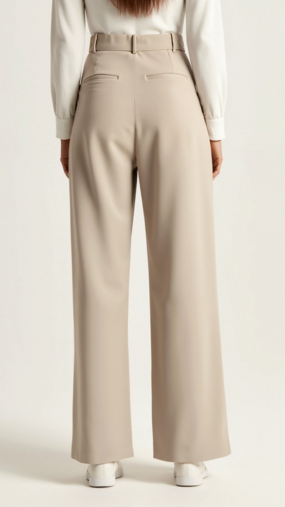 High-Waisted Wide Leg Trousers for Women with Pleated Front and Side Pockets 4