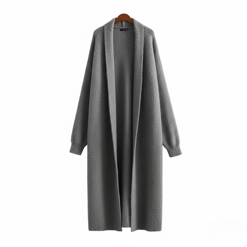 Hooded Long Cardigan for Women | Open Front Midi Knit Layer for Stylish Layering 4